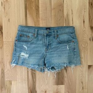 Gap light wash denim shorts